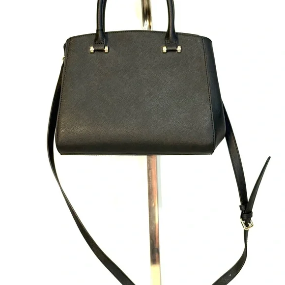 DKNY Vela Triple Compartment Black Satchel - Picture 3 of 9
